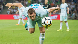 Форвард "Зенита" Артем ДЗЮБА все чаще выходит в стартовом составе.