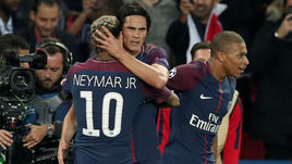 Неймар, Эдинсон КАВАНИ и Кильян МБАППЕ.