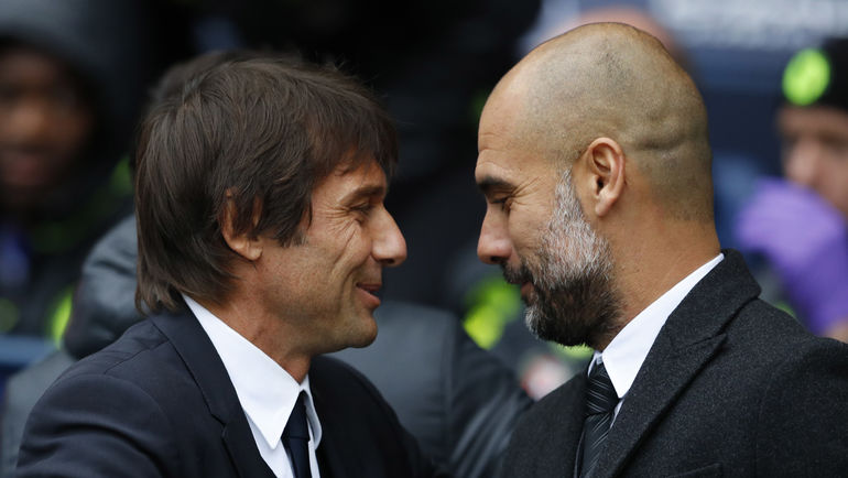 Антонио КОНТЕ (слева) и Хосеп ГВАРДЬОЛА. Фото REUTERS Антонио КОНТЕ (слева) и Хосеп ГВАРДЬОЛА. Фото REUTERS