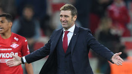 Сегондя. Москва. "Спартак" - "Урал" - 2:0. Главный тренер красно-белых Массимо КАРРЕРА.