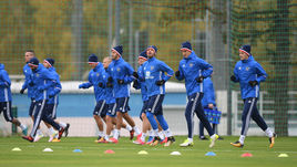 Тренировка сборной России.