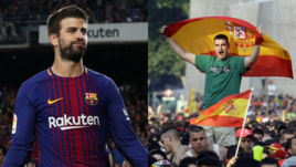 Кто победит в конфликте Жерара ПИКЕ (слева) и испанских болельщиков?