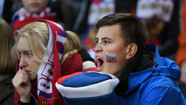 Сегодня. Москва. Россия - Корея - 4:2. Болельщики сборной России.