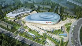 В Ташкенте строят ледовый комлекс Humo Arena.