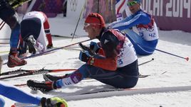 23 февраля 2014 года. Сочи. Александр ЛЕГКОВ (№3) стал олимпийским чемпионом на дистанции 50 км.