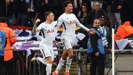 Среда. Лондон. "Тоттенхэм" - "Реал" - 3:1. Деле АЛЛИ (справа) празднует свой первый гол ворота испанцев.