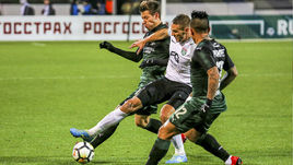 Сегодня. Санкт-Петербург. "Тосно" - "Краснодар" - 1:3. Федор СМОЛОВ (слева) в этой встрече забил, а Кристиан РАМИРЕС (справа) сделал результативный пас.