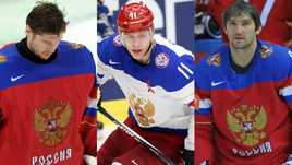 Сергей БОБРОВСКИЙ, Евгений МАЛКИН и Александр ОВЕЧКИН.