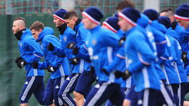 Тренировка сборной России.