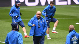 Тренировка сборной России.