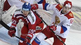 Воскресенье. Хельсинки. Россия - Чехия - 5:2. Богдан КИСЕЛЕВИЧ (справа) против Лукаша РАДИЛА.