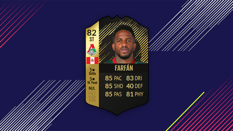 Информ-карточка Джефферсона Фарфана в FIFA 18. Информ-карточка Джефферсона Фарфана в FIFA 18.
