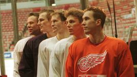 1996 год. Вячеслав ФЕТИСОВ - Сергей ФЕДОРОВ - Владимир КОНСТАНТИНОВ - Игорь ЛАРИОНОВ - Вячеслав КОЗЛОВ.