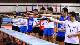 Товарищеская встреча по лазер-рану между пятиборцами и бойцами спецназа Росгвардии.