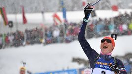 Суббота. Хохфильцен. Финиш Анастасии КУЗЬМИНОЙ.