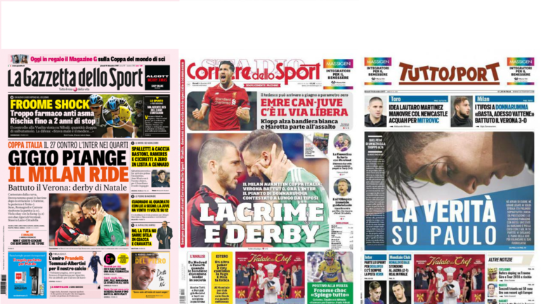 Итальянская пресса - о Даннарумме. Итальянская пресса - о Даннарумме.