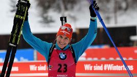 Сегодня. Анси. Победительница спринтерской гонки Анастасия КУЗЬМИНА.