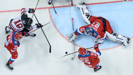 Сегодня. Москва. Россия - Канада - 2:0. Россияне победили канадцев на домашнем турнире.