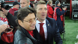 17 мая. Москва. "Спартак" - "Терек" - 3:0. Леонид ФЕДУН и Массимо КАРРЕРА после золотого матча на "Открытие Арене".