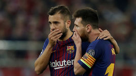 Жорди АЛЬБА и Лионель МЕССИ.