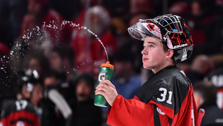 Вратарь сборной Канады Картер ХАРТ. Фото AFP Вратарь сборной Канады Картер ХАРТ. Фото AFP