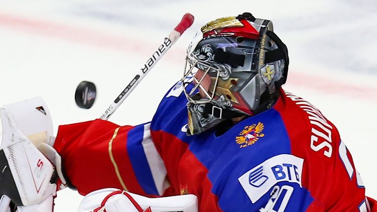 Вратарь молодежной сборной России Владислав СУХАЧЕВ. Фото ФХР Вратарь молодежной сборной России Владислав СУХАЧЕВ. Фото ФХР