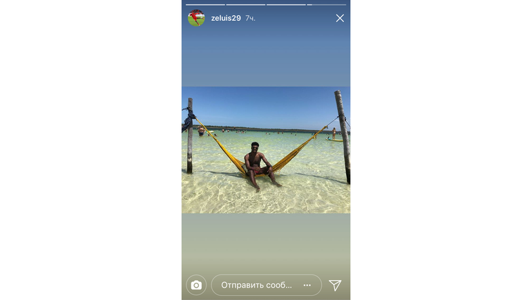 Зе ЛУИШ на бразильском пляже. Фото instagram.com/ Зе ЛУИШ на бразильском пляже. Фото instagram.com/