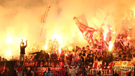 Болельщики "Црвены Звезды".