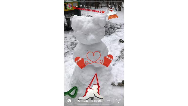 Снеговик Магомеда Оздоева. Фото instagram.com/ Снеговик Магомеда Оздоева. Фото instagram.com/