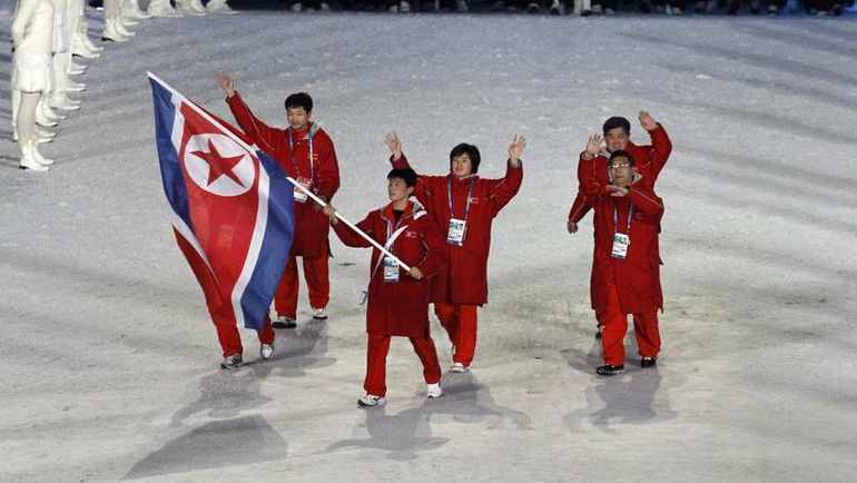 Спортсмены из КНДР. Фото REUTERS Спортсмены из КНДР. Фото REUTERS