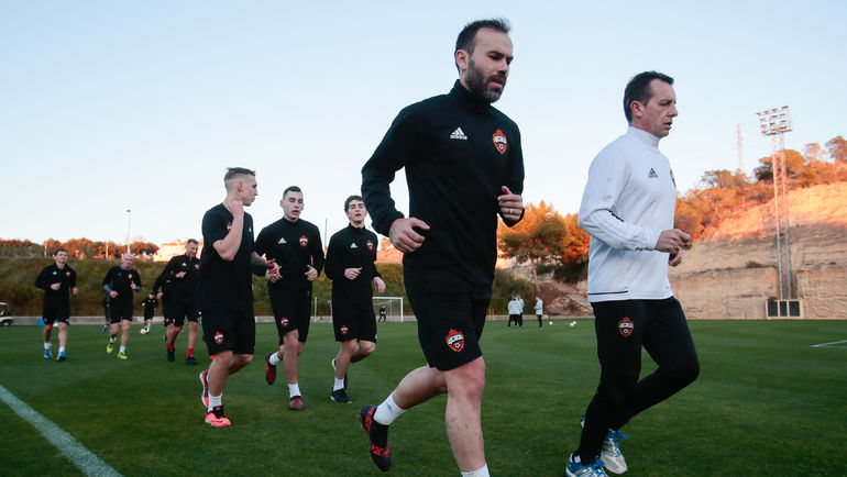 Футболисты ЦСКА на сборах.