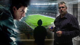 Григорий Родченков (справа) в роли героя Тома Круза из фильма "Особое мнение": сборная России уже виновата в допинг-нарушениях на ЧМ-2018.