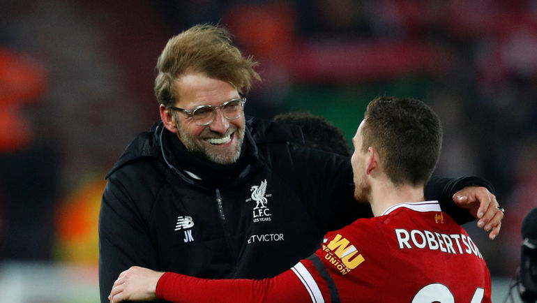 Юрген КЛОПП и Роберто ФИРМИНО. Фото REUTERS Юрген КЛОПП и Роберто ФИРМИНО. Фото REUTERS