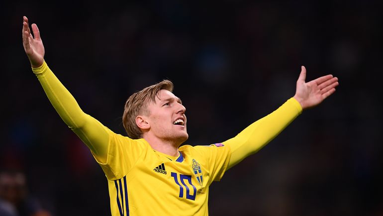 Одна из главных звезд сборной Швеции Эмиль ФОРСБЕРГ. Фото AFP Одна из главных звезд сборной Швеции Эмиль ФОРСБЕРГ. Фото AFP