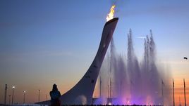 Олимпийский огонь в Сочи.