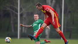 Сегодня. Белек. "Лудогорец" - "Арсенал" - 1:0. Артем ДЗЮБА (справа) дебютировал в составе тульской команды.