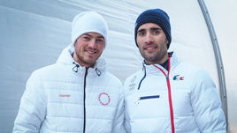 Четверг. Пхенчхан. Антон БАБИКОВ (слева) и Мартен ФУРКАД.