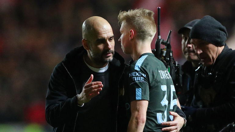 Хосеп ГВАРДЬОЛА и Александр ЗИНЧЕНКО. Фото REUTERS Хосеп ГВАРДЬОЛА и Александр ЗИНЧЕНКО. Фото REUTERS