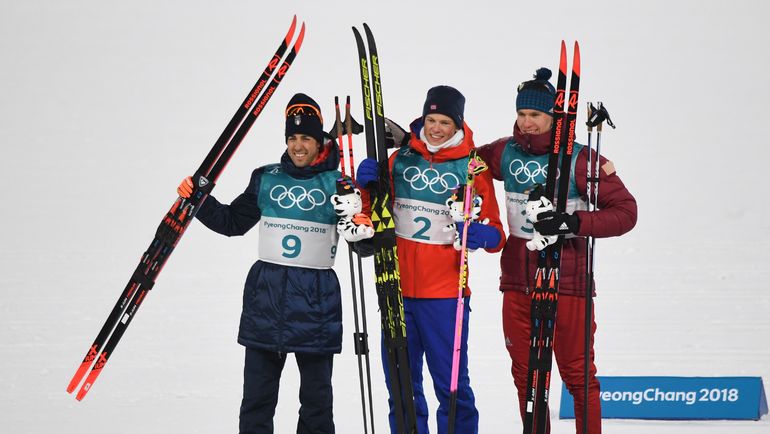 Федерико ПЕЛЛЕГРИНО, Йоханнес КЛЕБО и Александр БОЛЬШУНОВ (слева направо). Фото AFP Федерико ПЕЛЛЕГРИНО, Йоханнес КЛЕБО и Александр БОЛЬШУНОВ (слева направо). Фото AFP