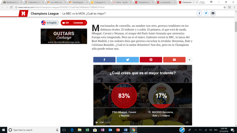 Опрос на сайте издания Marca. Фото Marca Опрос на сайте издания Marca. Фото Marca