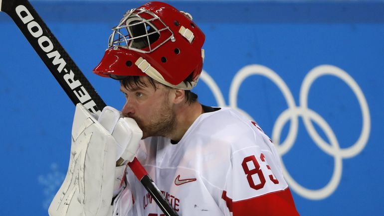 Четверг. Пхенчхан. Словакия - Россия - 3:2. Василий КОШЕЧКИН пропустил три шайбы. Фото REUTERS Четверг. Пхенчхан. Словакия - Россия - 3:2. Василий КОШЕЧКИН пропустил три шайбы. Фото REUTERS