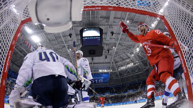 Россия - Словения - 8:2. Россияне одержали первую победу на Олимпиаде. Фото AFP Россия - Словения - 8:2. Россияне одержали первую победу на Олимпиаде. Фото AFP