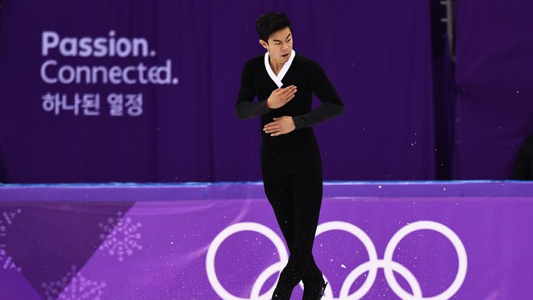 Американец Натан ЧЕН исполнил в произвольной программе шесть четверных прыжков. Фото REUTERS Американец Натан ЧЕН исполнил в произвольной программе шесть четверных прыжков. Фото REUTERS