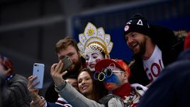 Суператмосфера матча Россия - США 