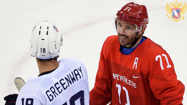 Джордан ГРИНУЭЙ (слева) и Илья КОВАЛЬЧУК. Фото ФХР Джордан ГРИНУЭЙ (слева) и Илья КОВАЛЬЧУК. Фото ФХР