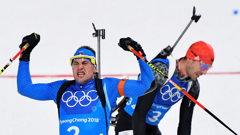 Арнд ПАЙФФЕР уступил на финише Доминику ВИНДИШУ и сборная Германи осталась без медали в смешанной эстафете. Фото REUTERS Арнд ПАЙФФЕР уступил на финише Доминику ВИНДИШУ и сборная Германи осталась без медали в смешанной эстафете. Фото REUTERS