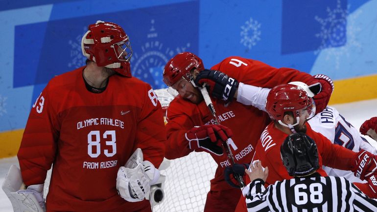 Момент у ворот сборной России. Фото AFP Момент у ворот сборной России. Фото AFP