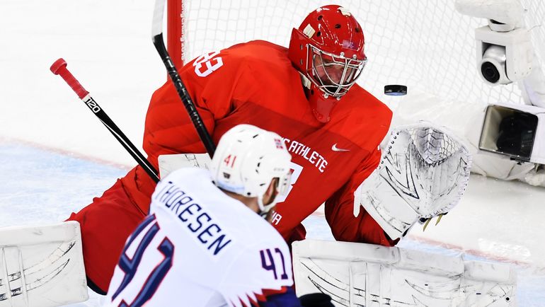 Момент у ворот сборной России. Фото AFP Момент у ворот сборной России. Фото AFP