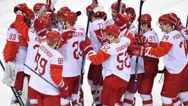 Хоккеисты сборной России после победы над Чехией в полуфинале Олимпиады. Завтра россияне сыграют в финале с Германией.