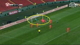 Спорный момент в матче 22-го тура чемпионата России "Ахмат" - ЦСКА.